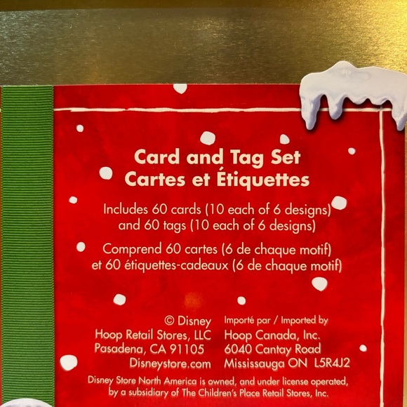 Vintage The‎ Disney Store 60 Cards and 60 Tags Set Mickey & Minnie, Tinker Bell - Picture 4 of 4